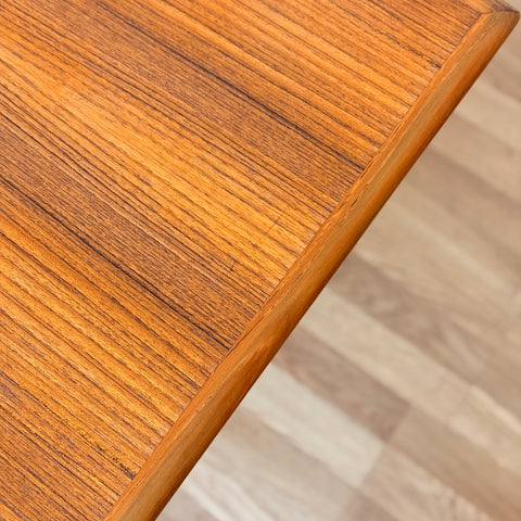 Danish small square dining table in teak