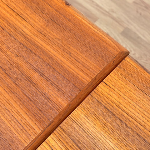 Danish small square dining table in teak