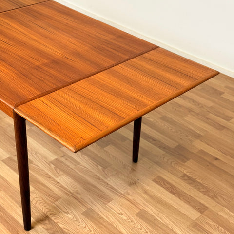 Danish small square dining table in teak