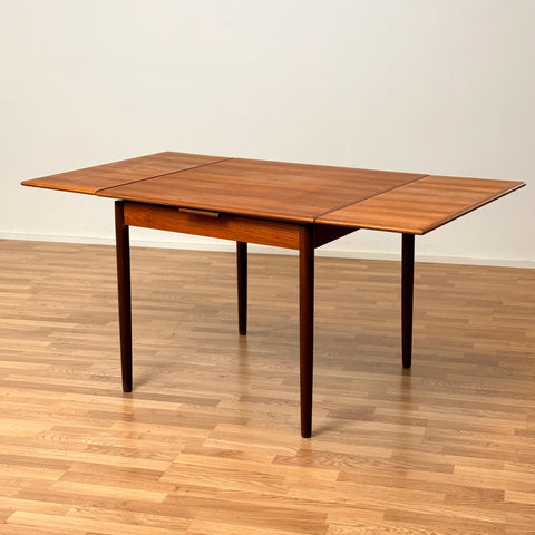 Danish small square dining table in teak