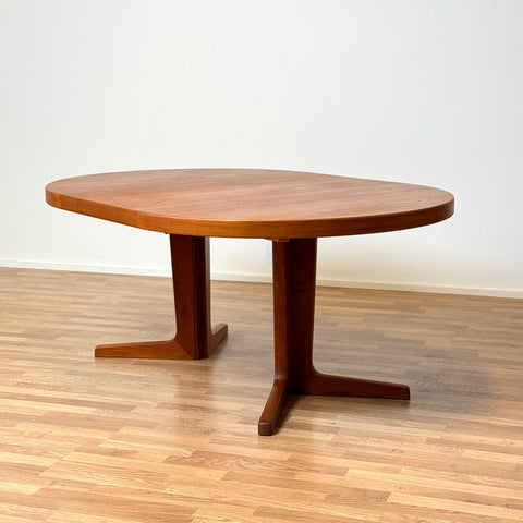 Dining round table in teak by Kai Kristiansen , 1950s-60s, Denmark - Beyo Vintage