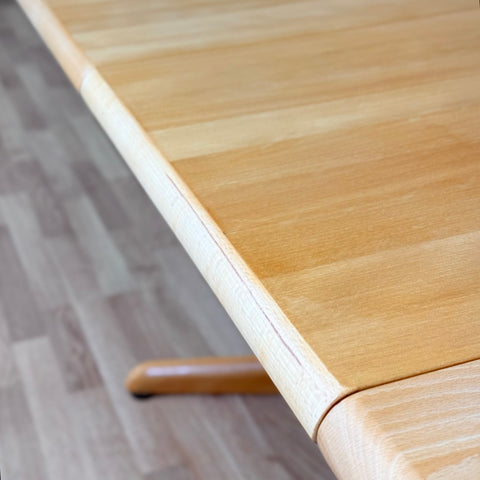 Dining table in beech by Skovby Møbelfabrik, Model 17, ca. 1980s, Denmark - Beyo Vintage
