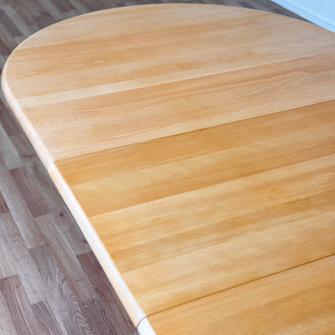 Dining table in beech by Skovby Møbelfabrik, Model 17, ca. 1980s, Denmark - Beyo Vintage