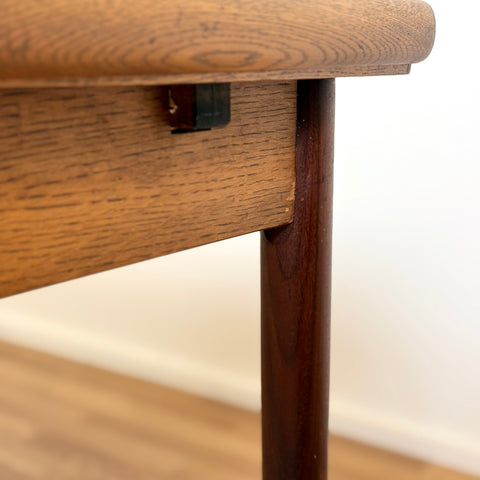 Dining table in teak in oak and teak, 1950s-60s, Denmark - Beyo Vintage