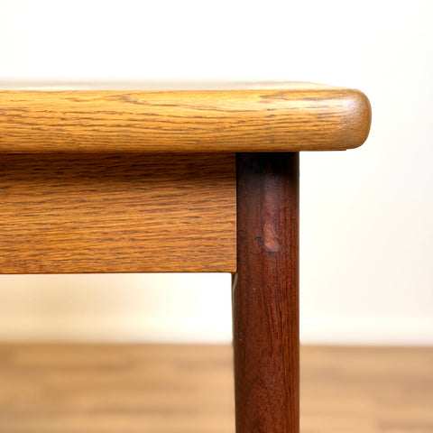 Dining table in teak in oak and teak, 1950s-60s, Denmark - Beyo Vintage