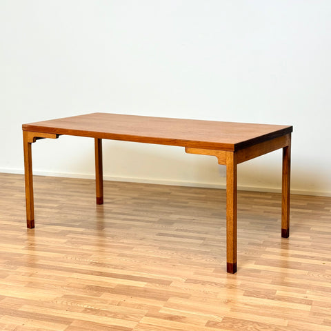 Dining table in teak and oak by Børge Mogensen, 1950s-60s, Denmark - Beyo Vintage