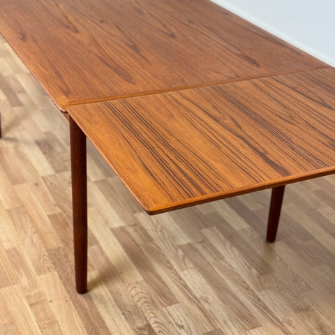 Dining table with 2 extensions in teak, 1950s-60s - Beyo Vintage