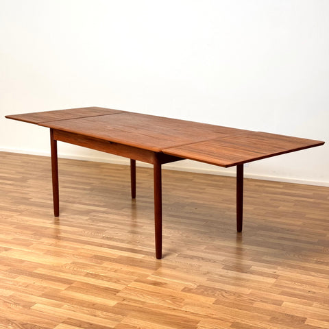 Dining table with 2 extensions in teak, 1950s-60s - Beyo Vintage