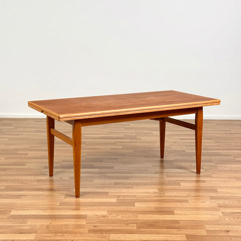 PRICE Extandable coffee table in teak by Emmaboda Möbelfabrik, 1950s-60s, Sweden - Beyo Vintage