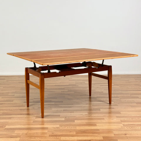 PRICE Extandable coffee table in teak by Emmaboda Möbelfabrik, 1950s-60s, Sweden - Beyo Vintage