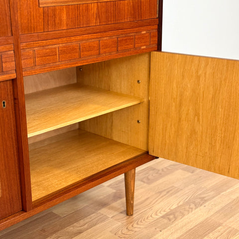 Highboard in teak, 1950s-60s