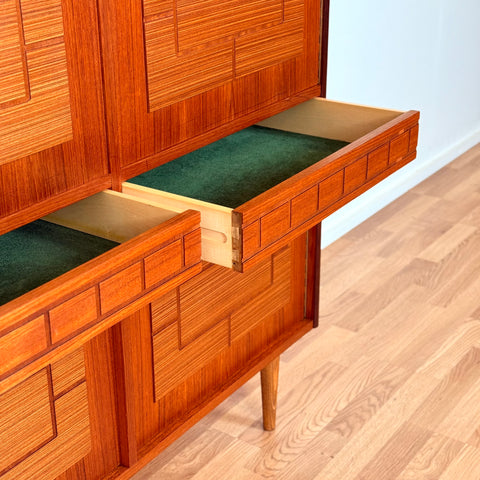 Highboard in teak, 1950s-60s