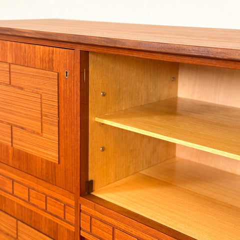 Highboard in teak, 1950s-60s