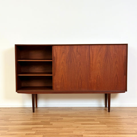 Highboard in teak, 1950s-60s, Denmark - Beyo Vintage