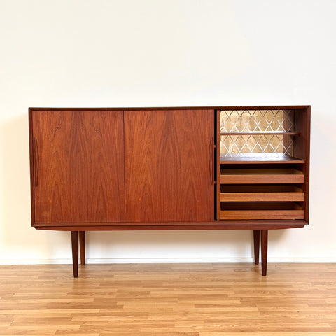 Highboard in teak, 1950s-60s, Denmark - Beyo Vintage