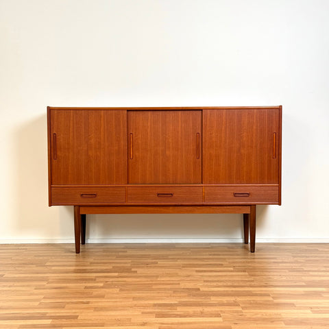 Highboard in teak, 1950s-60s, Denmark - Beyo Vintage