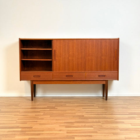 Highboard in teak, 1950s-60s, Denmark - Beyo Vintage