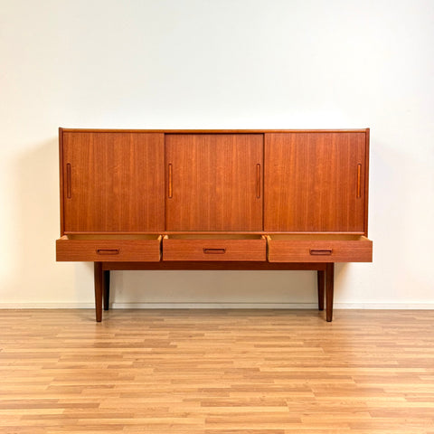 Highboard in teak, 1950s-60s, Denmark - Beyo Vintage