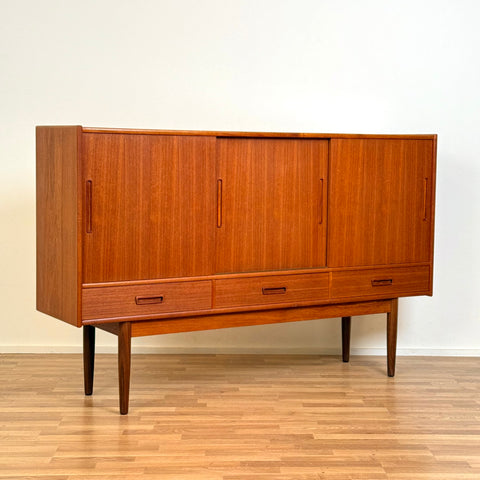 Highboard in teak, 1950s-60s, Denmark - Beyo Vintage