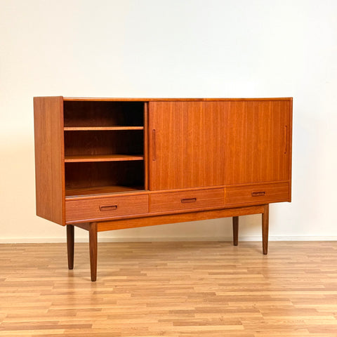 Highboard in teak, 1950s-60s, Denmark - Beyo Vintage