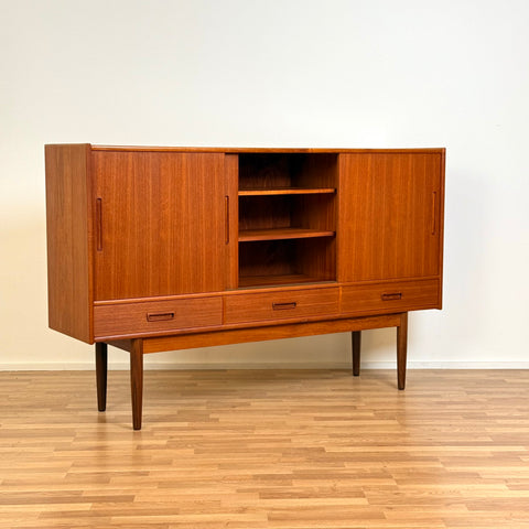 Highboard in teak, 1950s-60s, Denmark - Beyo Vintage