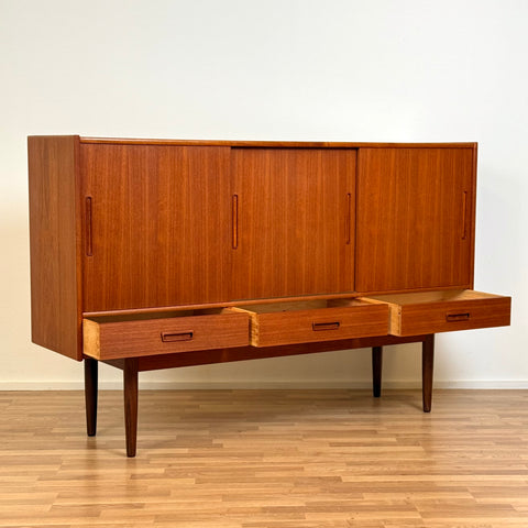 Highboard in teak, 1950s-60s, Denmark - Beyo Vintage