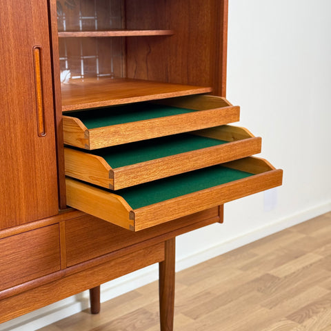Highboard in teak, 1950s-60s, Denmark - Beyo Vintage