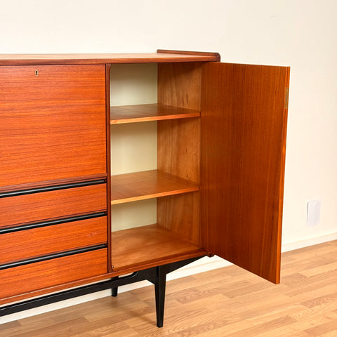 Highboard in teak, 1950s-60s, Sweden