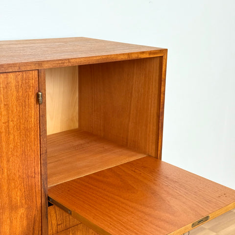 Highboard in teak and beech, 1950s-60s, Sweden - Beyo Vintage