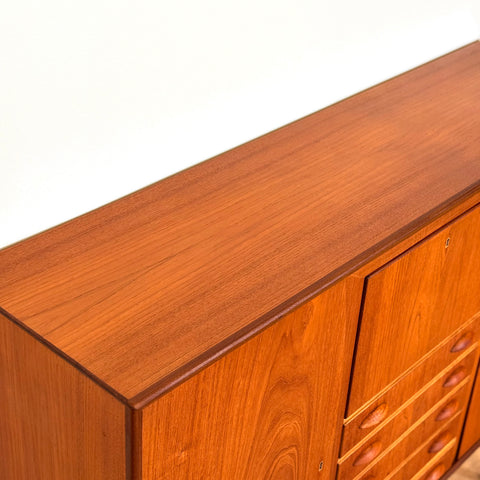 Highboard in teak by Omann Jun, 1950s-60s, Denmark - Beyo Vintage