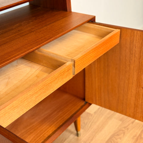 Modular bookshelf system in teak and beech, 1960s-70s, Sweden - Beyo Vintage