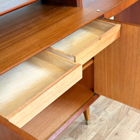 Modular bookshelf system in teak and beech, 1960s-70s, Sweden - Beyo Vintage