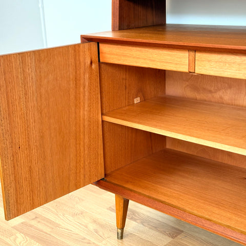 Modular bookshelf system in teak and beech, 1960s-70s, Sweden - Beyo Vintage