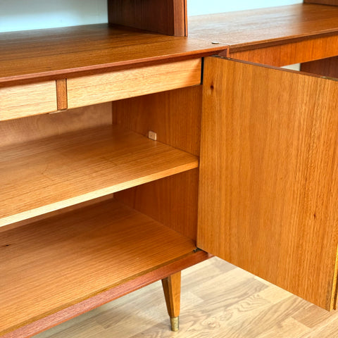 Modular bookshelf system in teak and beech, 1960s-70s, Sweden - Beyo Vintage