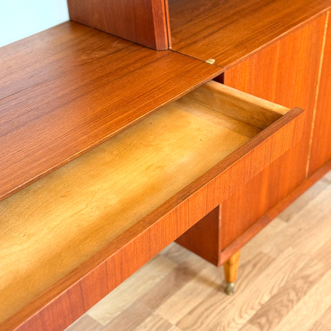 Modular bookshelf system in teak and beech, 1960s-70s, Sweden - Beyo Vintage