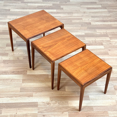 Nest of tables in teak, 1950s-60s, Denmark - Beyo Vintage