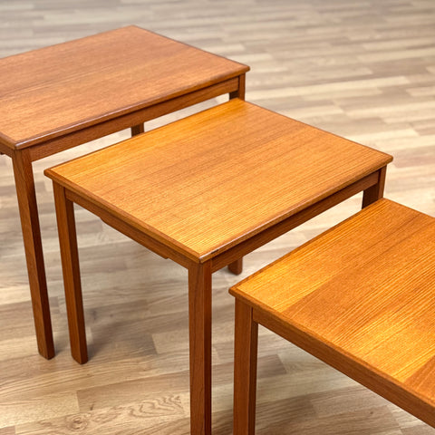 Nest of tables in teak, 1960s Denmark - Beyo Vintage