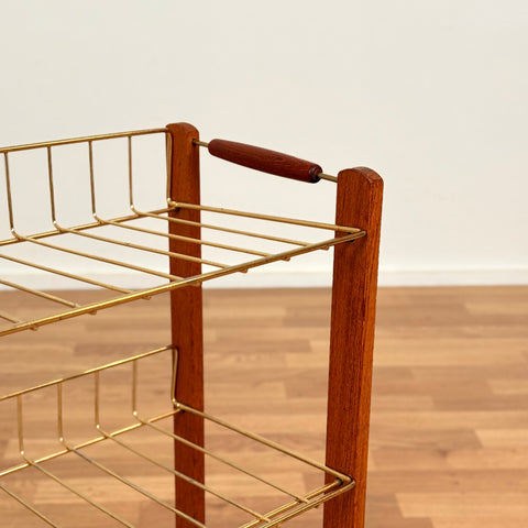Newspaper rack in teak, 1950s-60s, Sweden