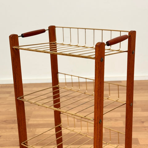 Newspaper rack in teak, 1950s-60s, Sweden