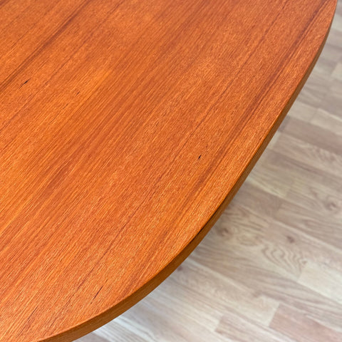 Oval dining table in teak with 2 extensions by Ulferts, Tibro, 1950s-60s, Sweden - Beyo Vintage