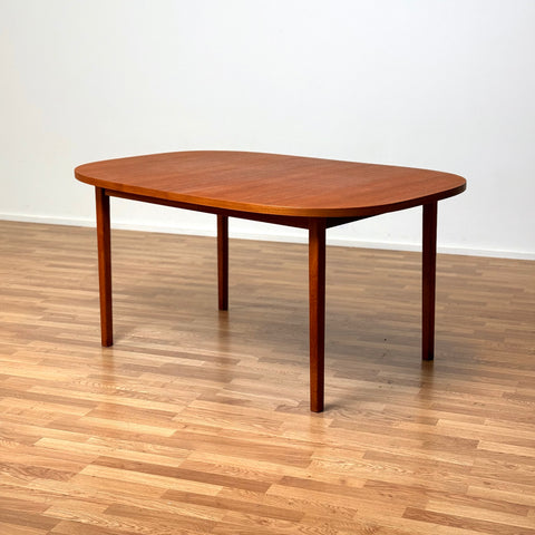 Oval dining table in teak with 2 extensions by Ulferts, Tibro, 1950s-60s, Sweden - Beyo Vintage