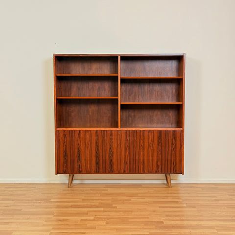 Rare bookshelf in Santos rosewood by Poul Hundevad, 1950s-60s, Denmark