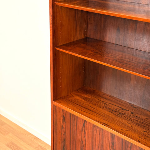 Rare bookshelf in Santos rosewood by Poul Hundevad, 1950s-60s, Denmark