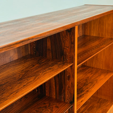 Rare bookshelf in Santos rosewood by Poul Hundevad, 1950s-60s, Denmark