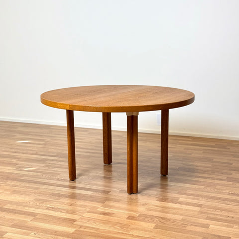 PRICE Round dining table "Artek" in teak by Alvar Aalto, 1950s-60s, Denmark - Beyo Vintage