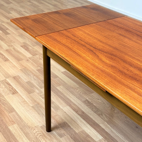 Rectangular dining table in teak, 1950s-60s, Sweden - Beyo Vintage