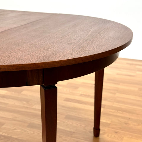 Round dining table with 1 ext in mahogany, 1950s-60s - Beyo Vintage