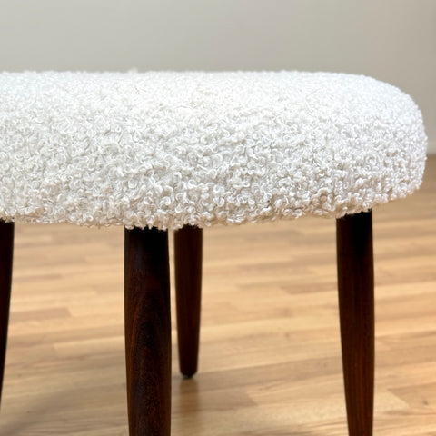 Round stool in rosewood, 1950s-60s - Beyo Vintage