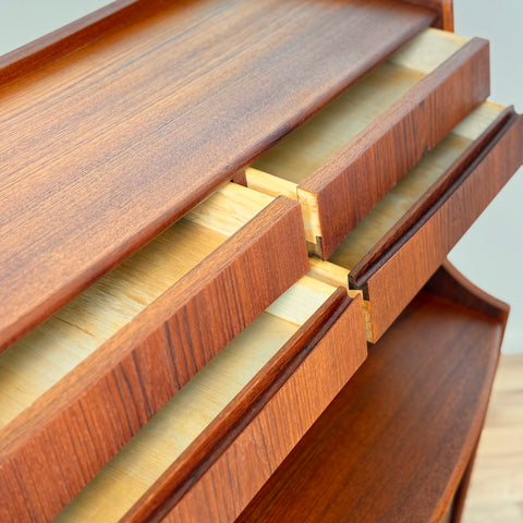 Secretary cabinet by GV Møbler in teak, 1950s-60s, Denmark - Beyo Vintage