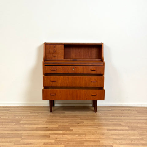Secretary cabinet in teak, 1950s-60s, Denmark - Beyo Vintage
